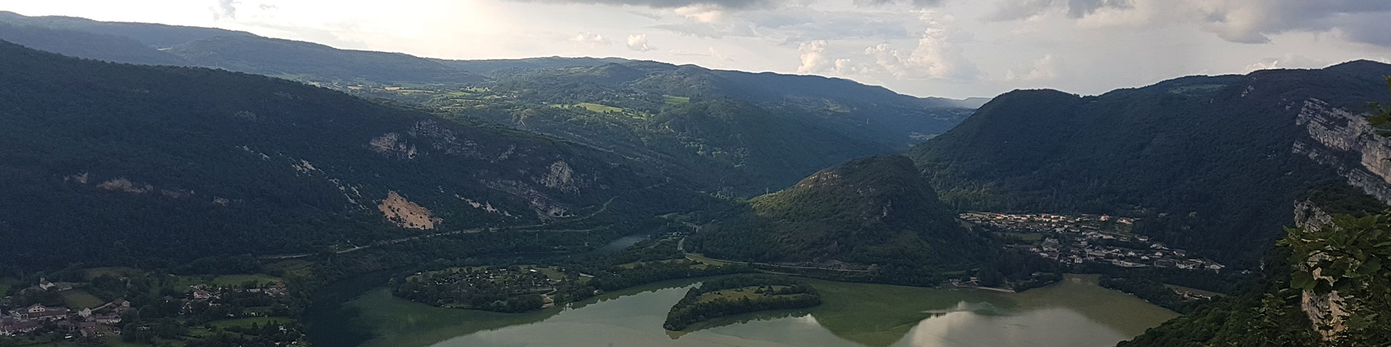 Panorama vue sur la Bienne randonnée Dortan